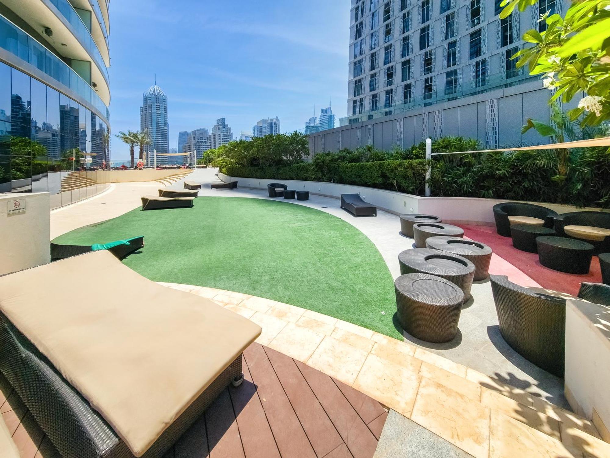 Ferienwohnung Ultra Modern 1BD in Damac Heights Dubai Marina Exterior foto