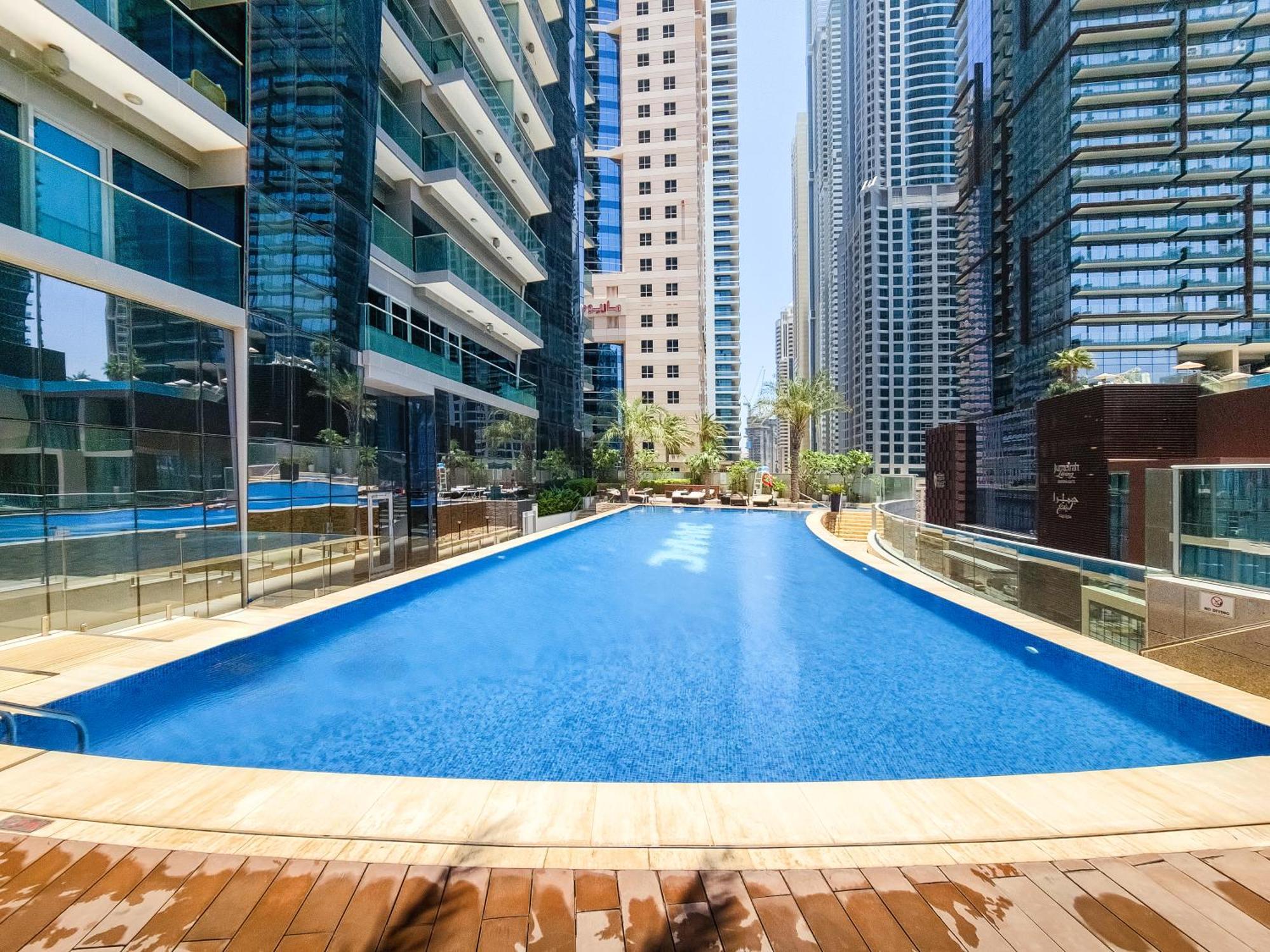 Ferienwohnung Ultra Modern 1BD in Damac Heights Dubai Marina Exterior foto